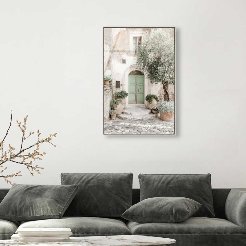 Mint Door I High-Gloss Frameless Acrylic Glass Wall Art Architecture Print by Oliver Gal, Ready to Hang, 10 x 15, 10"H x 15"W