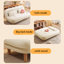 Coussin de canapé modulaire en polyester blanc crème-225892697