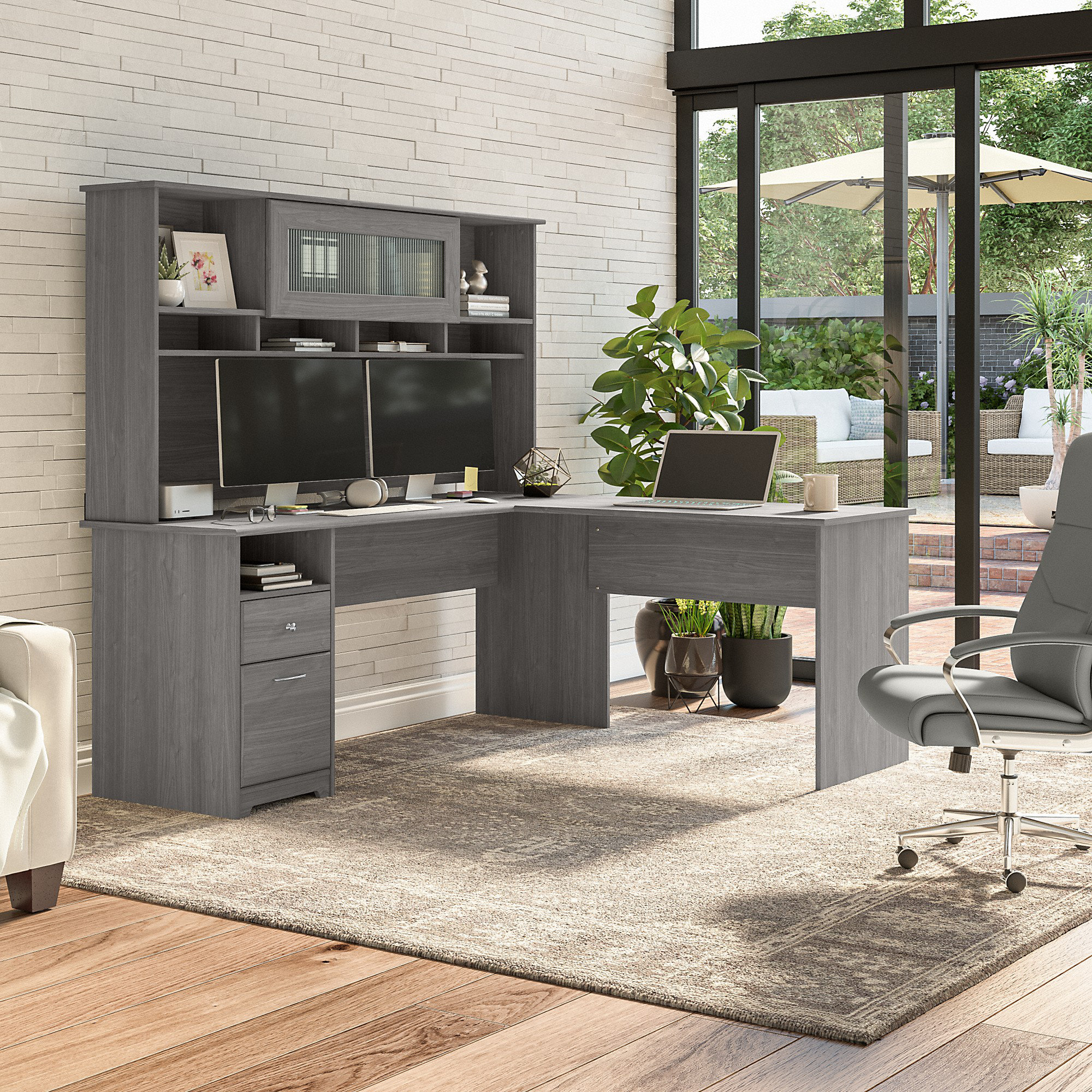 Huckins L-Shaped Executive Desk