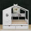 Wooden  House Bed With Drawers-1983416666-1983416669