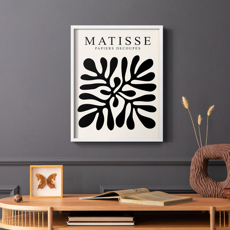 Matisse CXL III, reproduction d'art encadrée - bois massif, Blanc, H 28 po x l 22 po
