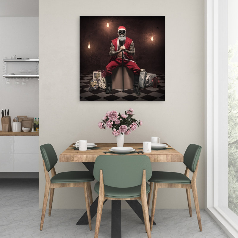 «Modern Rebel Santa Modern Modern Urban Urban Architecture», reproduction d'art mural, 36" H x 36" W