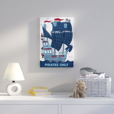 Pirates Only - Wrapped Canvas Print