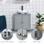 Armoire de salle de bain sous le lavabo avec 2 portes et tablette, meuble-lavabo à piédestal