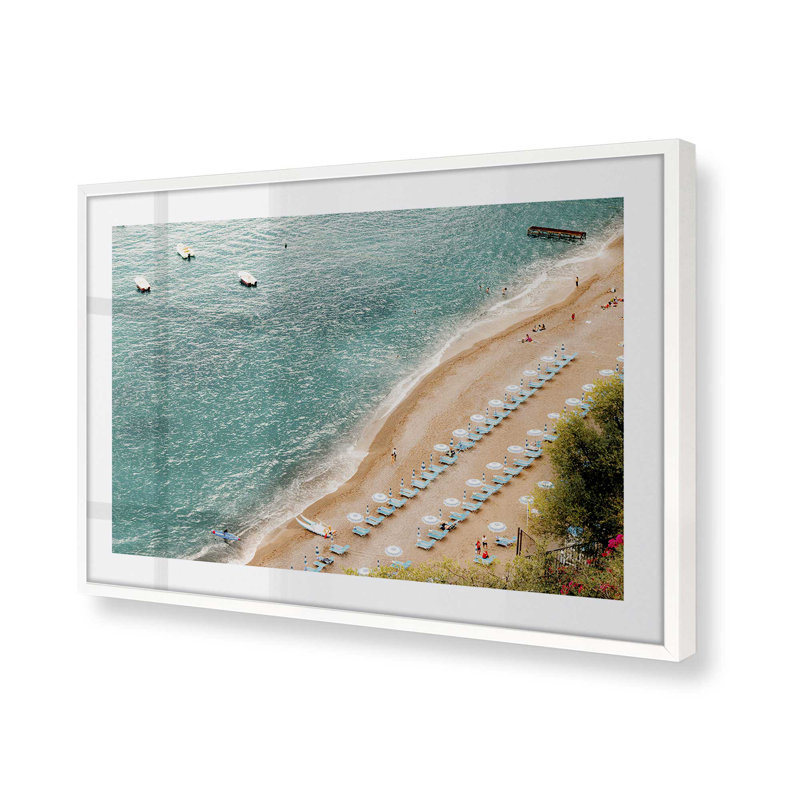 Imprimé Summer Escape,, Cadre simple blanc opaque, H 25 po x l 37 po x P 1,25 po