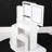 Left Side Bedside Cabinet Vanity Table With Cushioned Stool, Extra Large Sliding Led Mirror, 2 Ac And Sockets, 3-Color Switchable Lighting, White Small Comfortable Padded Extraordinarily Massive-871874113
