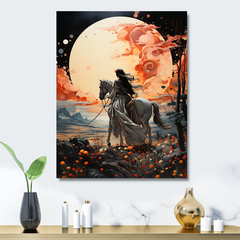 Timeless Princess Myth Fantasy III - Art mural fantastique en métal, H 32 po x l 16 po x P 1 po