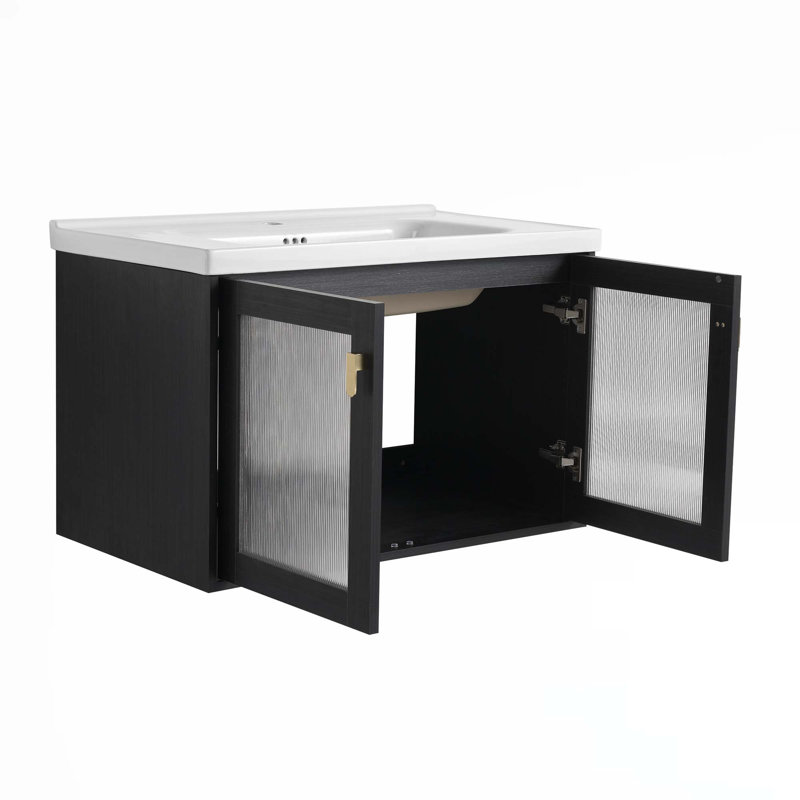 Wall-Mounted Bathroom Vanity With Sink