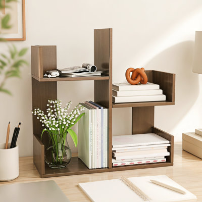 Étagère de bureau moderne en bambou, organisateur de bureau en forme de cactus, tablette ouverte, étagère de table