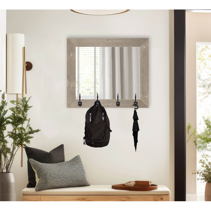 Miroir Tecopa, Bois clair / fer