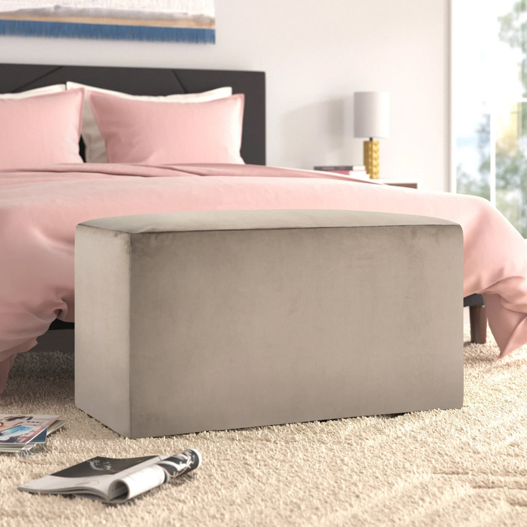 Azemar Polyester Upholstered Bench Wade Logan® 