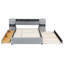 Grand lit plateforme tapissier avec lumières de lecture