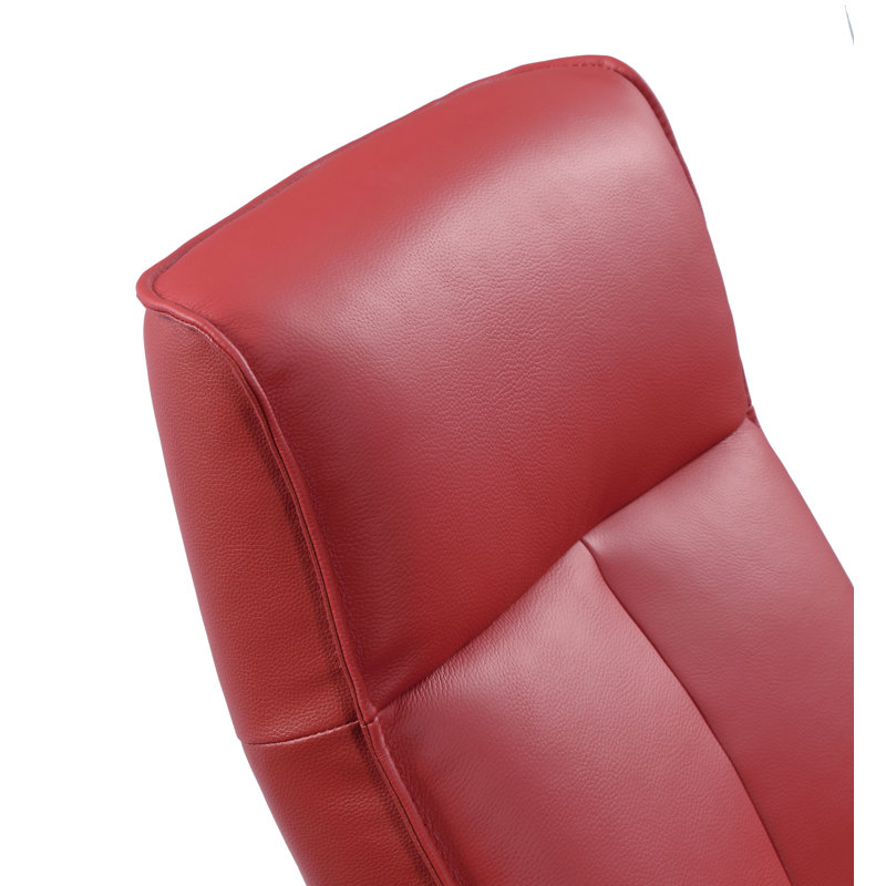 Lucama Upholstered Swivel Power Recliner, Red