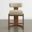 Tabouret de comptoir rembourré en bois massif-751692523