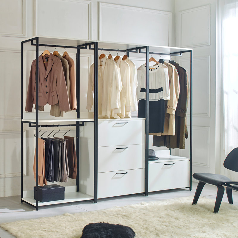 Walk-in en bois et métal, Blanc