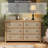 Cevat Rattan 6-Drawers Dresser,Thickened Curved Profile Design-1795716530