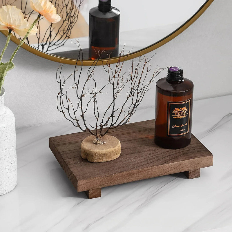 Plateau en bois pour piédestal, Café