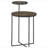 Natural and Gunmetal 2-Tier Accent Table