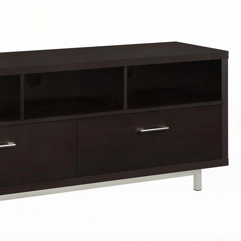 Meuble télé avec rangement 60 po Cappuccino, Brun