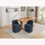20.87"W Chenille Fabric Dining Chairs With Universal Wheels-115950400