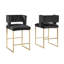 Tabouret à hauteur de comptoir rembourré 27 "avec structure en métal Farnsworth -1805812981-1805812987