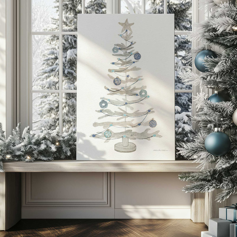 Breeze Christmas Tree, reproduction sur toile dans un cadre noir satiné, Toile tendue, 36" H x 24" W x 1.25" D