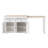  74.5" Kitchen Island with Extendable Table, Rolling Cart with Spice Rack, Storage Cabinet, Grey-1113613931