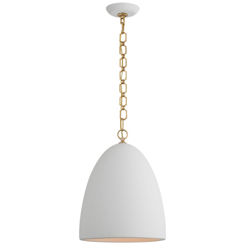 Elliot Medium Dome Pendant in Matte White