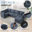 Canapé modulaire de 125 po avec rangement, canapé modulaire en U surdimensionné avec rangement pour canapé modulaire en chenille confortable-425821636