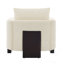 Chaise d'appoint en bois avec coussin amovible