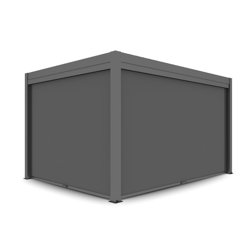 Paravent à pergola gris foncé, 84" H x 106" W x 4" D