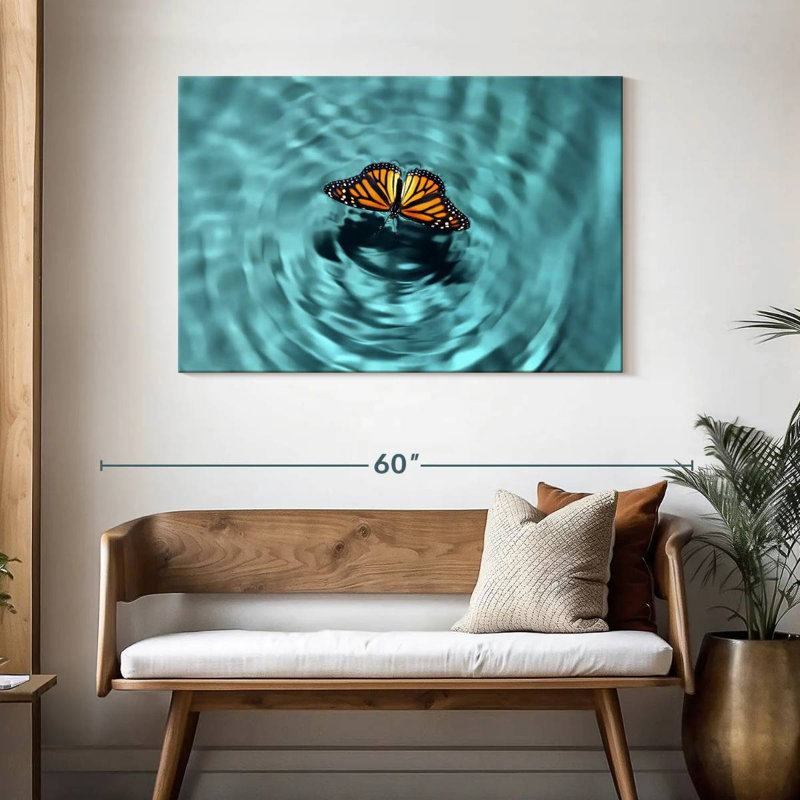 Butterfly Water, 30" H x 45" W