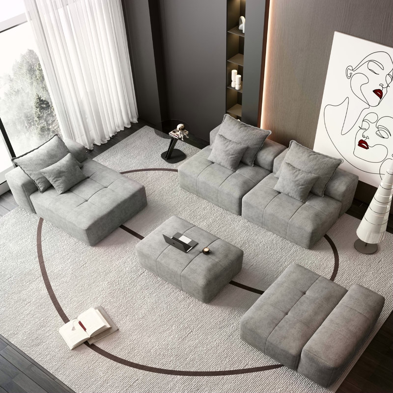 Canapé modulaire surdimensionné Modern, Gris