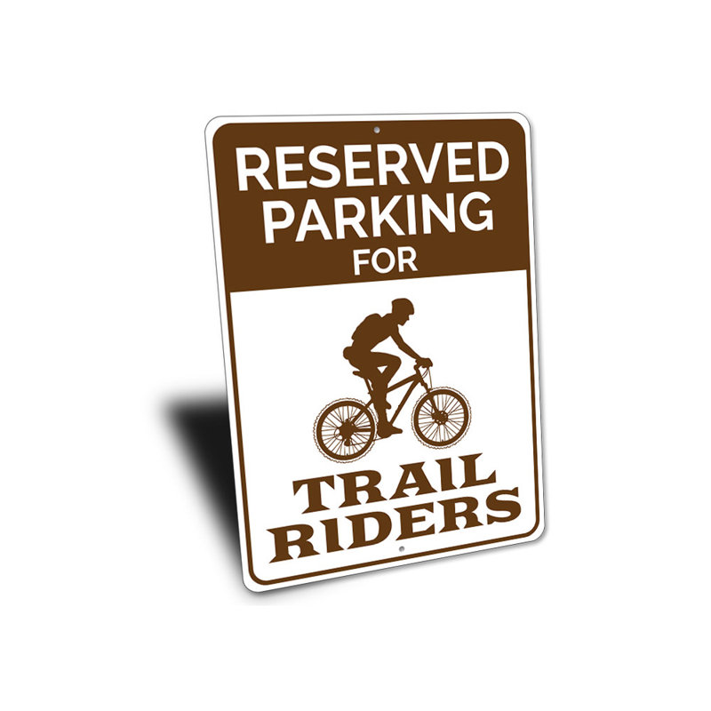 Panneau de signalisation en aluminium Trail Rider, H 14 po x l 10 po x P 0,04 po