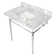 Edwardian Ceramic Rectangular Console Bathroom Sink with Overflow