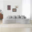 Canapé incurvé innovant et confortable en flanelle multicolore avec coussins, pour la détente et les rassemblements dans le salon-2143467709