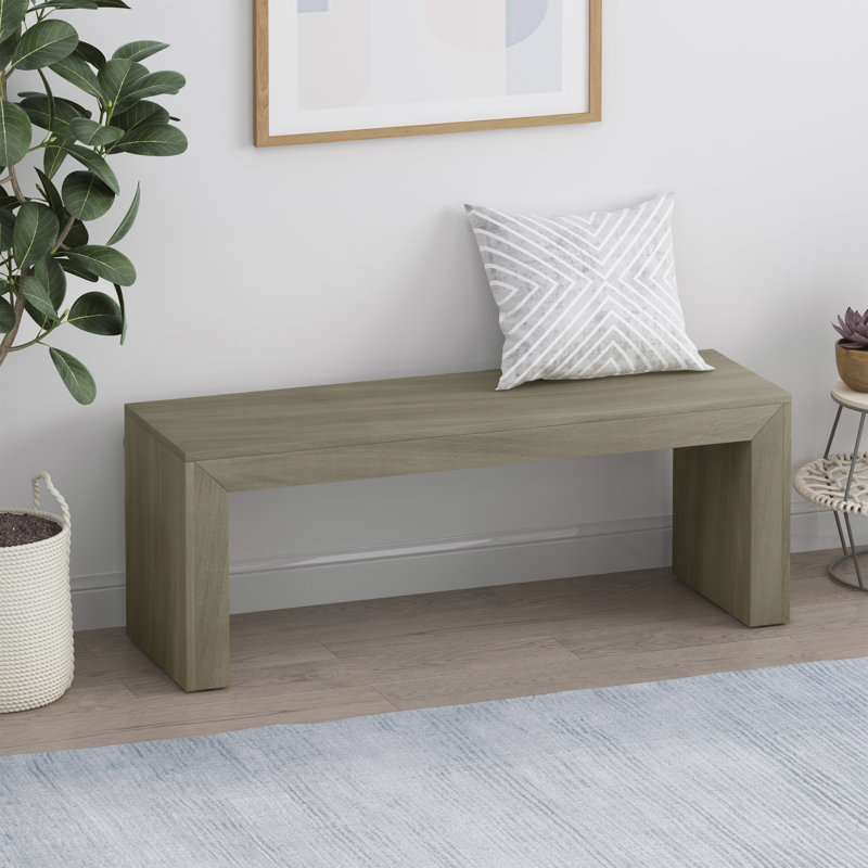 Banc de salle à manger en bois d'acacia, chêne gris clair, Chêne gris clair