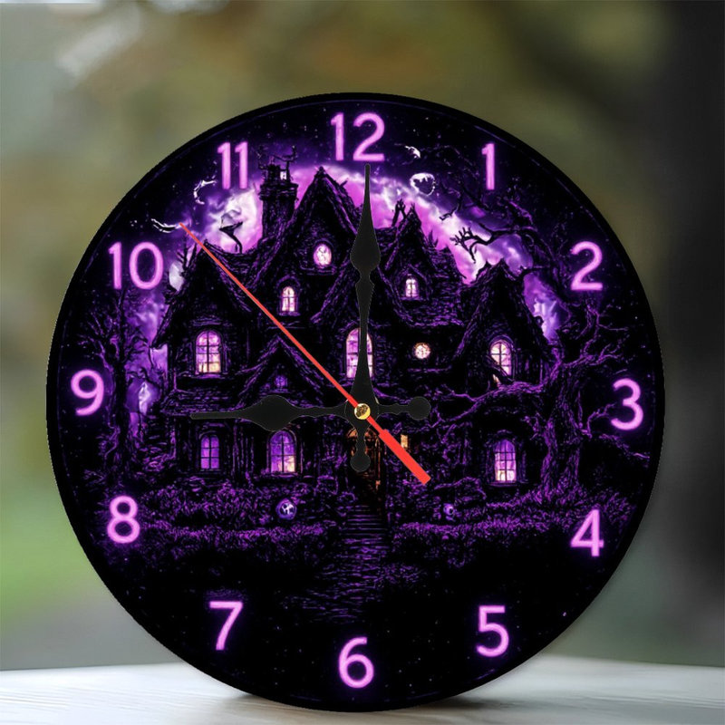 Haunted House Clock Face