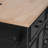 56.5'' Kitchen Island With Drop Leaf, Power Outlet, Embossed Vertical Stripe Rolling Kitchen Cart On Wheels With 4 Doors , 5 Deep Drawers And Adjustable Shelves, For Kitchen, Dining Room, Black-1700707719