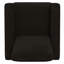 Chaise d'appoint noire avec pieds en métal