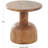 Claymon Wood Handmade Side End Brown Accent Table with Rounded Block Base-225275970