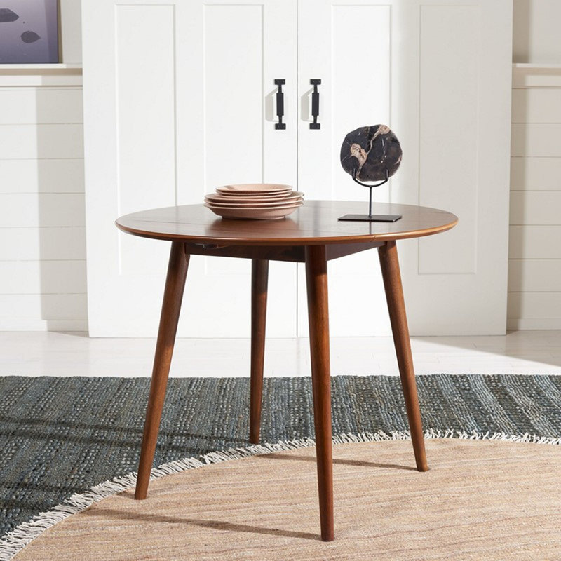 Mishka Round Dining Table, Walnut