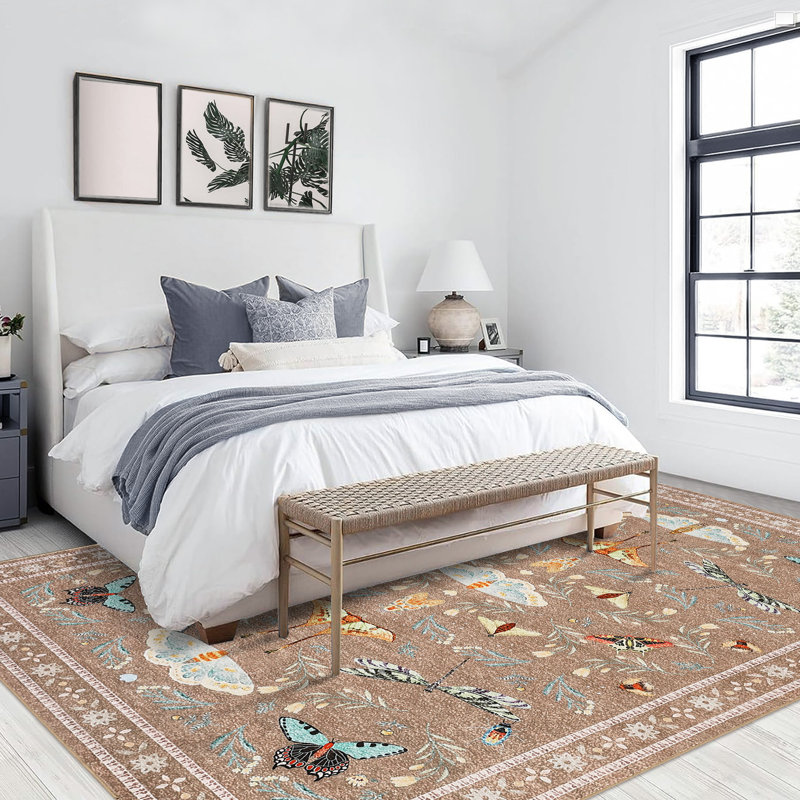 Soft and Modern Pink Area Rug - Soft Carpet for Living Room and Bedroom - Elegant Home Decor - 8x10ft (244x305cm) - USA Specification