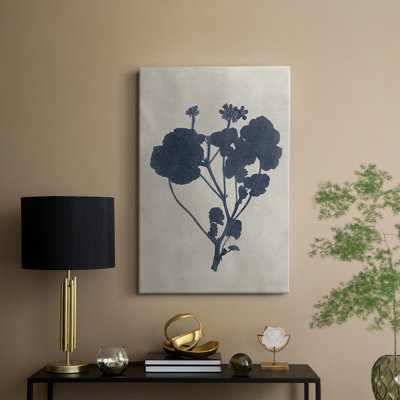Fleurs pressées bleu marine II - Cavas enveloppés de galerie