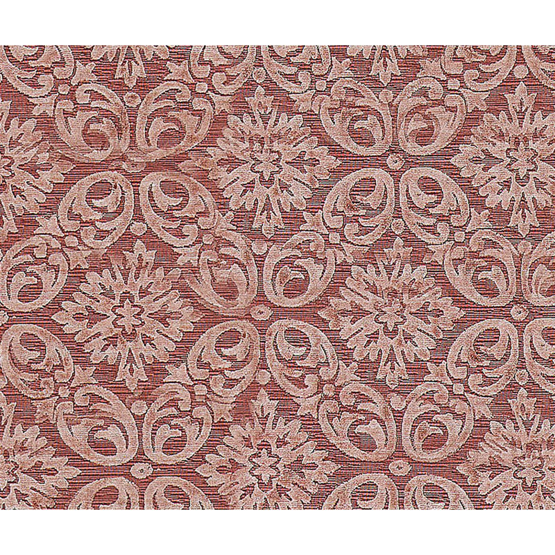 Damask Area Rug in Red, Rectangle 10' x 14'