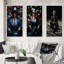 «Billionaire Man With Hat Abundance Of Argent», 3 pièces sur toile-1418808417-1418808416