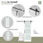 3 portes intérieures de garde-corps coulissantes en verre givré H 84 po avec trousse de quincaillerie d'installation-108985599