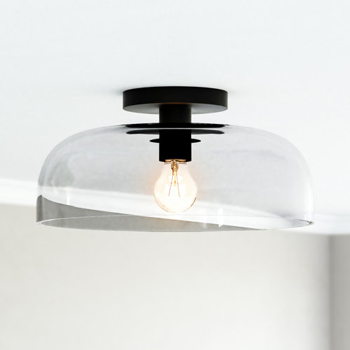 Blakehurst Single Light Glass Semi Flush Mount | Joss & Main