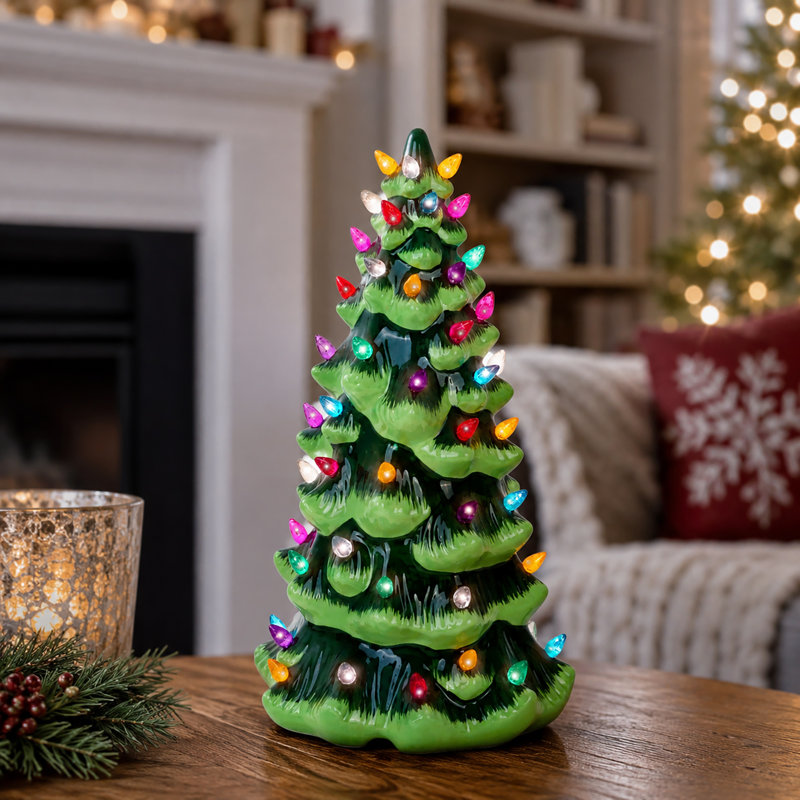 Arbre de Noël rétro Nostalgic, Vert