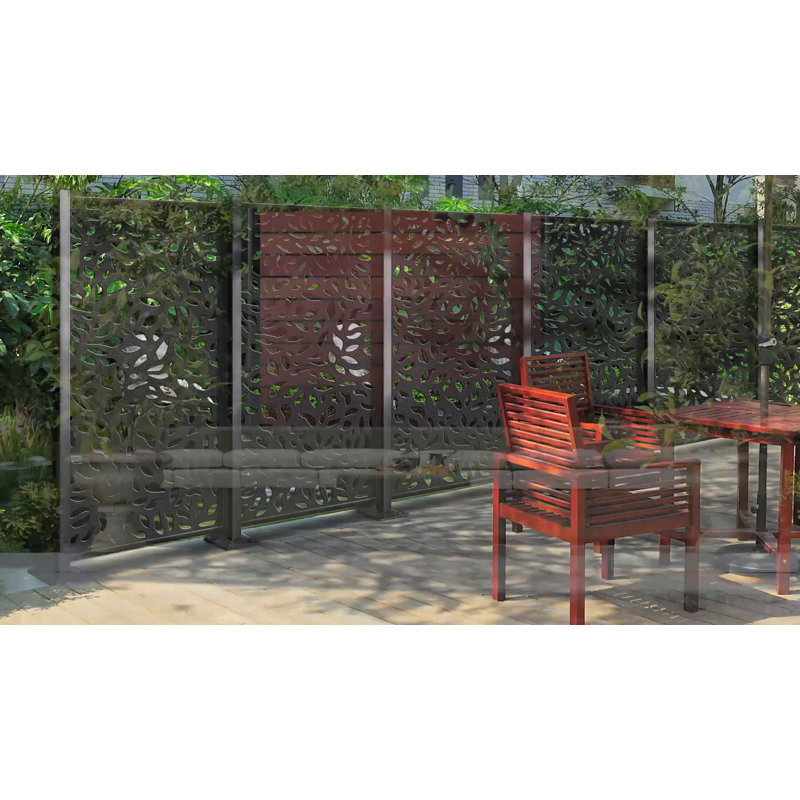 Tropics Espresso Recycled Polymer Decorative Privacy Screen Panel